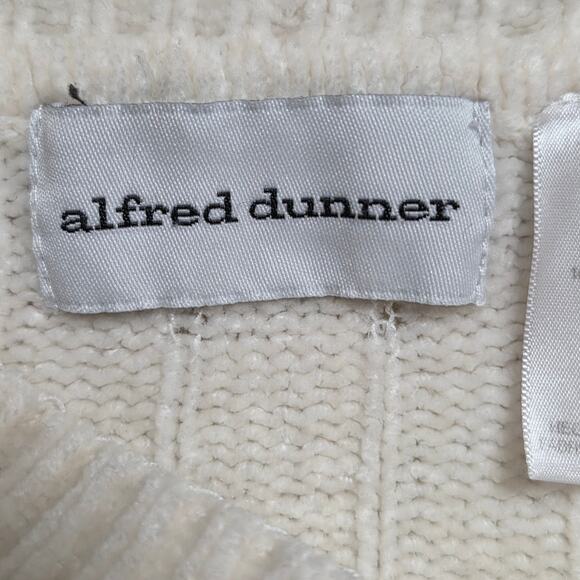 Alfred Dunner XL Mock Neck Purple Ombre Cable Knit Chenille Pullover Sweater - Picture 8 of 10